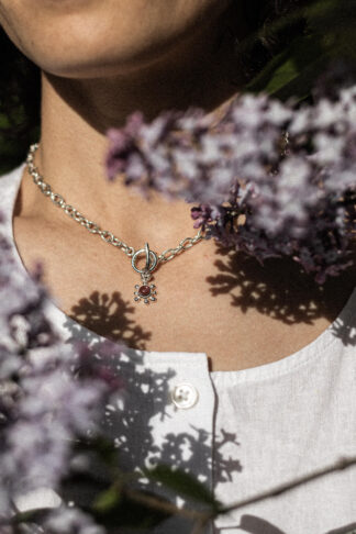 Naszyjnik KWITNĄCA WIŚNIA srebrny