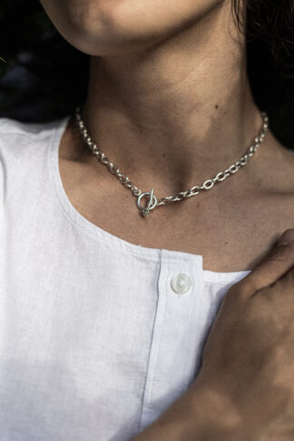 Naszyjnik KWIATOWY bazowy srebrny